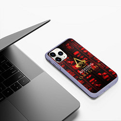 Чехол iPhone 11 Pro матовый НЕОН ИЕРОГЛИФЫ, цвет: 3D-светло-сиреневый — фото 2