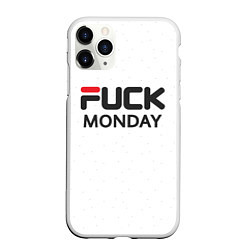 Чехол iPhone 11 Pro матовый Fuck monday: fila, antibrand, цвет: 3D-белый