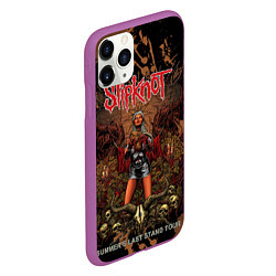 Чехол iPhone 11 Pro матовый Slipknot satan girl, цвет: 3D-фиолетовый — фото 2