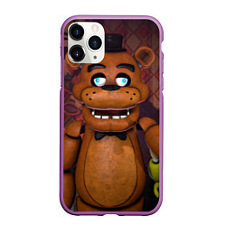 Чехол iPhone 11 Pro матовый Five Nights аt Frеddys, цвет: 3D-фиолетовый