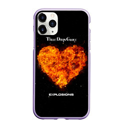 Чехол iPhone 11 Pro матовый Explosions - Three Days Grace, цвет: 3D-светло-сиреневый