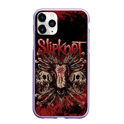 Чехол iPhone 11 Pro матовый Horror Slipknot, цвет: 3D-светло-сиреневый