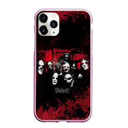 Чехол iPhone 11 Pro матовый Группа Slipknot, цвет: 3D-розовый