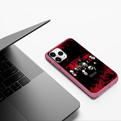 Чехол iPhone 11 Pro матовый Группа Slipknot, цвет: 3D-малиновый — фото 2