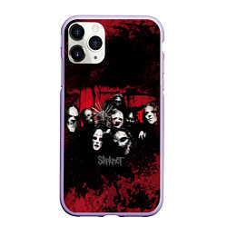 Чехол iPhone 11 Pro матовый Группа Slipknot, цвет: 3D-светло-сиреневый