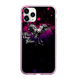 Чехол iPhone 11 Pro матовый Three Days Grace stork, цвет: 3D-розовый