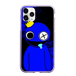 Чехол iPhone 11 Pro матовый Радужные друзья: улыбчивый Синий, цвет: 3D-светло-сиреневый
