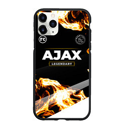 Чехол iPhone 11 Pro матовый Ajax legendary sport fire, цвет: 3D-черный