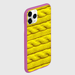 Чехол iPhone 11 Pro матовый Жёлтый свитер - Осень-Зима 2028, цвет: 3D-фиолетовый — фото 2