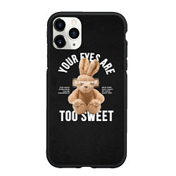 Чехол iPhone 11 Pro матовый Rabbit too sweet, цвет: 3D-черный