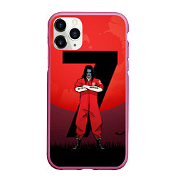 Чехол iPhone 11 Pro матовый Седьмой - Slipknot, цвет: 3D-малиновый