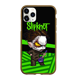 Чехол iPhone 11 Pro матовый Slipknot dark green, цвет: 3D-коричневый