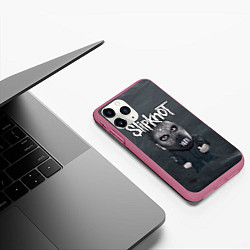 Чехол iPhone 11 Pro матовый Dark Slipknot, цвет: 3D-малиновый — фото 2