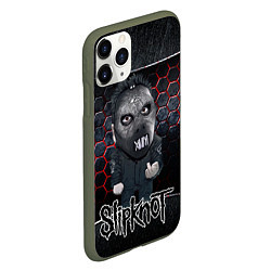 Чехол iPhone 11 Pro матовый Slipknot dark black, цвет: 3D-темно-зеленый — фото 2
