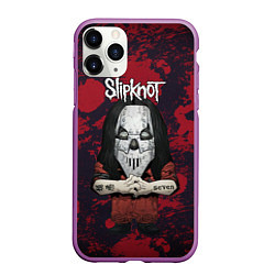 Чехол iPhone 11 Pro матовый Slipknot dark red, цвет: 3D-фиолетовый