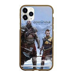 Чехол iPhone 11 Pro матовый God of war ragnarok-God of War: Рагнарёк, цвет: 3D-коричневый
