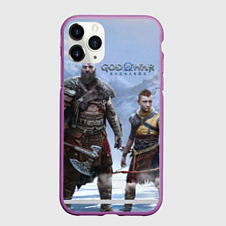 Чехол iPhone 11 Pro матовый God of war ragnarok-God of War: Рагнарёк, цвет: 3D-фиолетовый