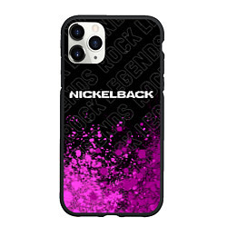 Чехол iPhone 11 Pro матовый Nickelback rock legends: символ сверху, цвет: 3D-черный