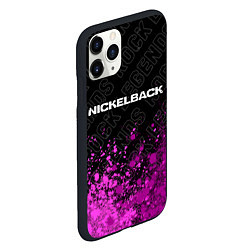 Чехол iPhone 11 Pro матовый Nickelback rock legends: символ сверху, цвет: 3D-черный — фото 2