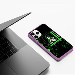 Чехол iPhone 11 Pro матовый Genshin Impact: Xiao, цвет: 3D-фиолетовый — фото 2