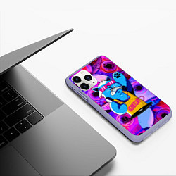 Чехол iPhone 11 Pro матовый DJ Scratchy in pink glasses, цвет: 3D-светло-сиреневый — фото 2