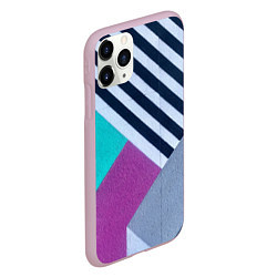 Чехол iPhone 11 Pro матовый Разнообразные абстрактные паттерны, цвет: 3D-розовый — фото 2