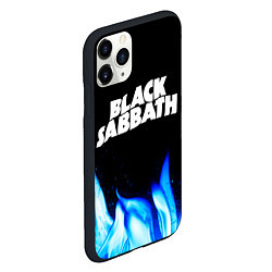 Чехол iPhone 11 Pro матовый Black Sabbath blue fire, цвет: 3D-черный — фото 2