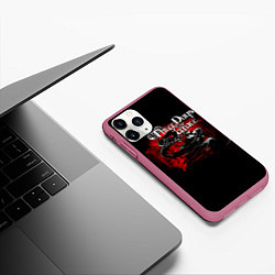 Чехол iPhone 11 Pro матовый Three Days Grace змея и ворон, цвет: 3D-малиновый — фото 2