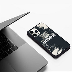 Чехол iPhone 11 Pro матовый Жора зубастый волк, цвет: 3D-черный — фото 2