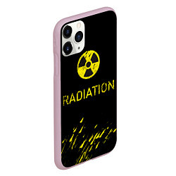 Чехол iPhone 11 Pro матовый Radiation - радиационная опасность, цвет: 3D-розовый — фото 2