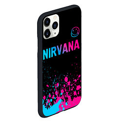 Чехол iPhone 11 Pro матовый Nirvana - neon gradient: символ сверху, цвет: 3D-черный — фото 2