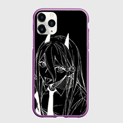 Чехол iPhone 11 Pro матовый Милая Пауер - Человек бензопила, цвет: 3D-фиолетовый