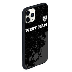 Чехол iPhone 11 Pro матовый West Ham sport на темном фоне: символ сверху, цвет: 3D-черный — фото 2