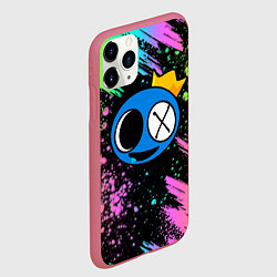 Чехол iPhone 11 Pro матовый Rainbow Friends: Blue, цвет: 3D-малиновый — фото 2