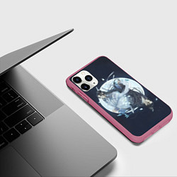 Чехол iPhone 11 Pro матовый Ванцзи Усянь и Луна - Магистр дьявольского культа, цвет: 3D-малиновый — фото 2