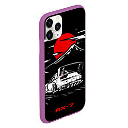 Чехол iPhone 11 Pro матовый Мазда RX - 7 JDM Style, цвет: 3D-фиолетовый — фото 2