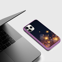 Чехол iPhone 11 Pro матовый Новогодняя тема 2023, цвет: 3D-фиолетовый — фото 2