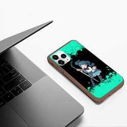 Чехол iPhone 11 Pro матовый Аяка Мидзусава - Пураоре гордость оранжевых, цвет: 3D-коричневый — фото 2