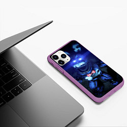 Чехол iPhone 11 Pro матовый Кошмарный Бонни, цвет: 3D-фиолетовый — фото 2