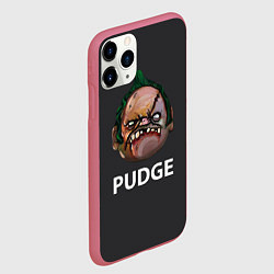 Чехол iPhone 11 Pro матовый Пудж дота 2, цвет: 3D-малиновый — фото 2