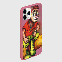 Чехол iPhone 11 Pro матовый Дядя Ричи, цвет: 3D-малиновый — фото 2