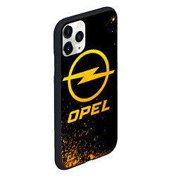 Чехол iPhone 11 Pro матовый Opel - gold gradient, цвет: 3D-черный — фото 2