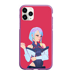 Чехол iPhone 11 Pro матовый Lucy: Cyberpunk, цвет: 3D-фиолетовый