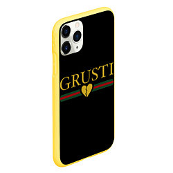 Чехол iPhone 11 Pro матовый Grusti, цвет: 3D-желтый — фото 2
