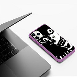 Чехол iPhone 11 Pro матовый Death Note - Рюк, цвет: 3D-фиолетовый — фото 2