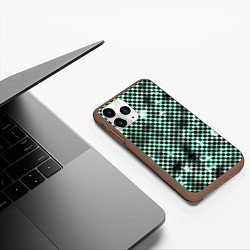 Чехол iPhone 11 Pro матовый Пластиковая абстракция - паттерн, цвет: 3D-коричневый — фото 2