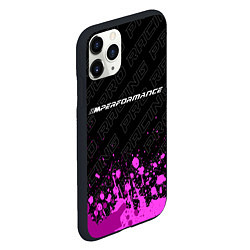 Чехол iPhone 11 Pro матовый BMW pro racing: символ сверху, цвет: 3D-черный — фото 2