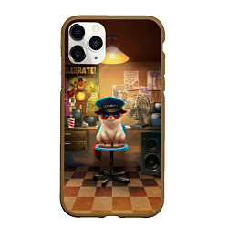 Чехол iPhone 11 Pro матовый Сердитый кот, цвет: 3D-коричневый