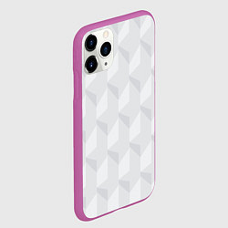 Чехол iPhone 11 Pro матовый Абстрактная серая геометрическая текстура, цвет: 3D-фиолетовый — фото 2