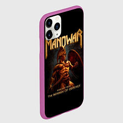 Чехол iPhone 11 Pro матовый Manowar rock, цвет: 3D-фиолетовый — фото 2